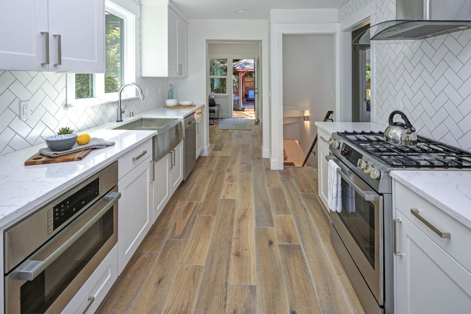 hardwood in the kitchen courtesy of adobe